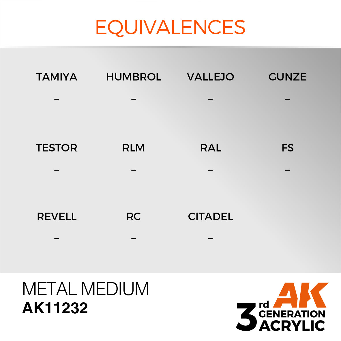 AK-11232 AK Interactive 3G Acrylic Metal Medium 17ml