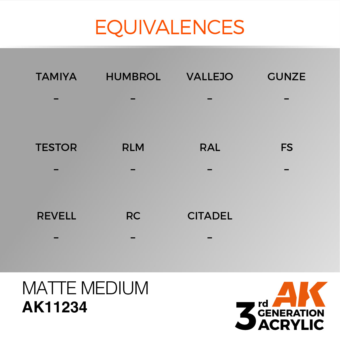 AK-11234 AK Interactive 3G Acrylic Matte Medium 17ml