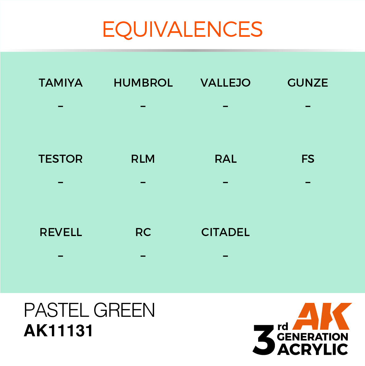 AK-11131 AK Interactive 3G Acrylic Pastel Green 17ml