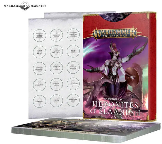 Hedonites Of Slaanesh: Warscroll Cards (CHN) - 戰鬥捲軸卡：色虐尋樂魔眾(簡中版)